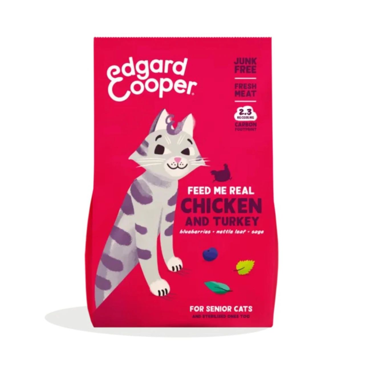 Edgard & Cooper senior kattefoder kylling og kalkun 2 kg